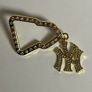 New York NY Yankees New Era Frame Hat Pin Pins Fitted Hats Baseball Studded Gold